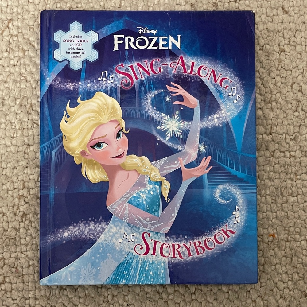 Disney Frozen Sing-Along Book with Blue and White Cover